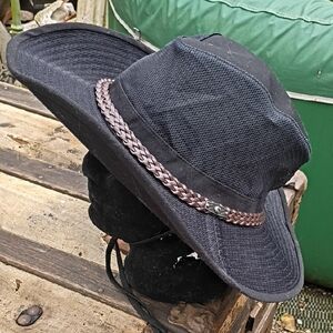 Black Braided Band Cowboy Hat